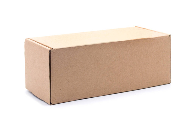 Cardboard box isolated on white background - Foto, Imagen