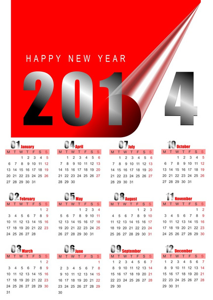 2014 マンスリー カレンダー - 写真・画像