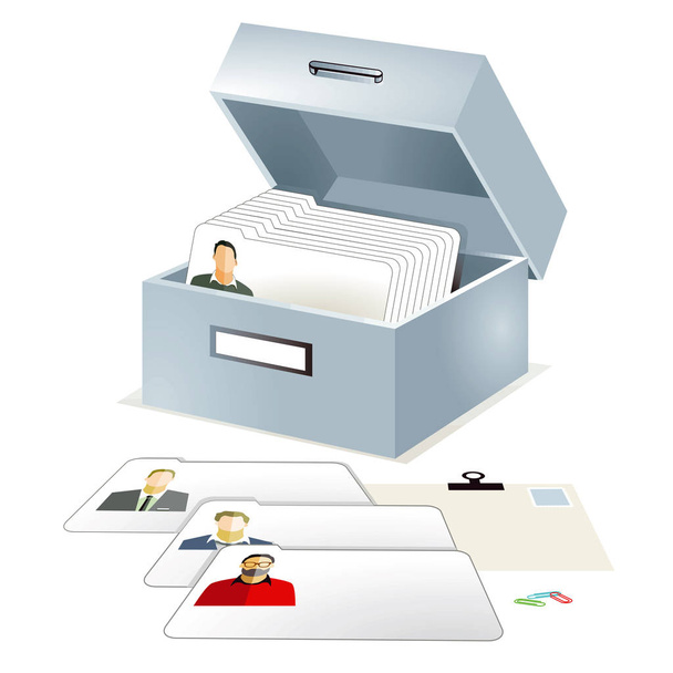 Database, file folder illustration - Vector, Image