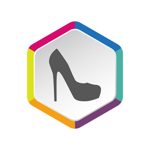 Heel shoe line icon - Vector, imagen