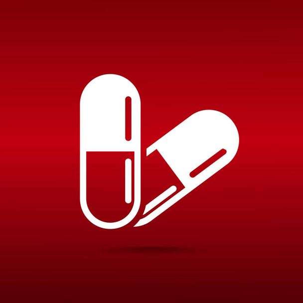pills  web icon, vector illustration  - Vektor, kép