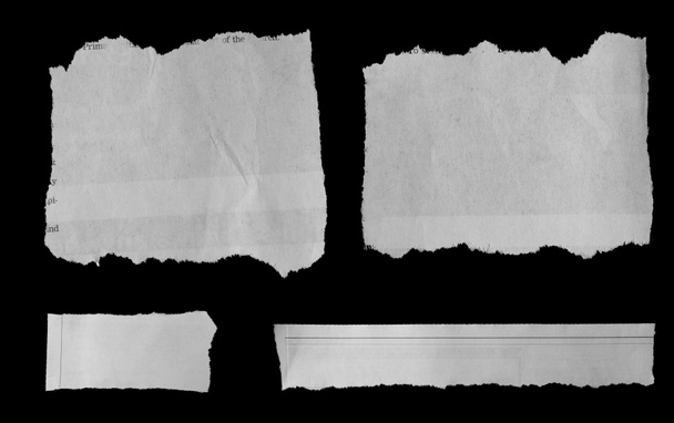 Torn papers on black - Photo, Image