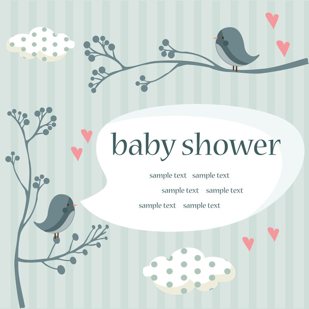 baby boy shower - Vector, Image