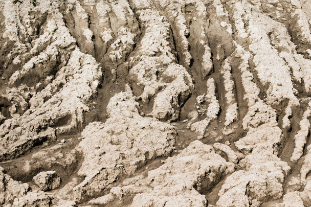 Erosão de areia seca do córrego
 - Foto, Imagem
