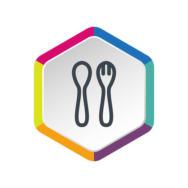  spoon and fork web icon. - Vecteur, image
