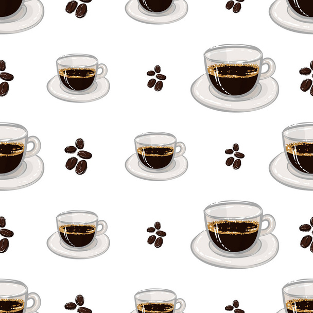 aroma, coffee background, vector illustration  - Vektor, kép