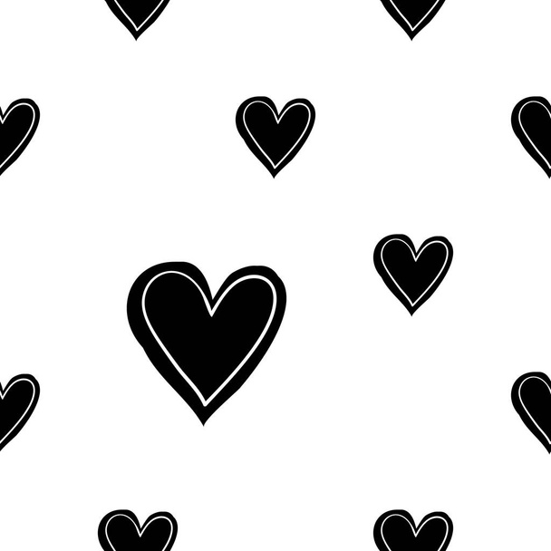 Valentine's day  background with hearts, vector illustration  - Vektör, Görsel