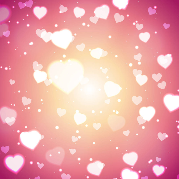 Abstract Glow Soft Hearts for Valentines Day  - Vector, Image