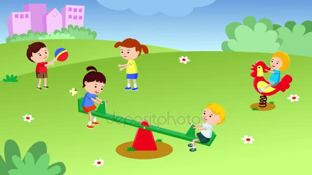 Gyerek játszótér. Varrat nélküli hurok - Felvétel, videó