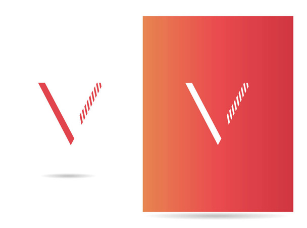 plantillas de diseño de logotipo de V letra mayúscula para emblema de identidad corporativa, estilo de trazo, ilustración vectorial - Vector, imagen
