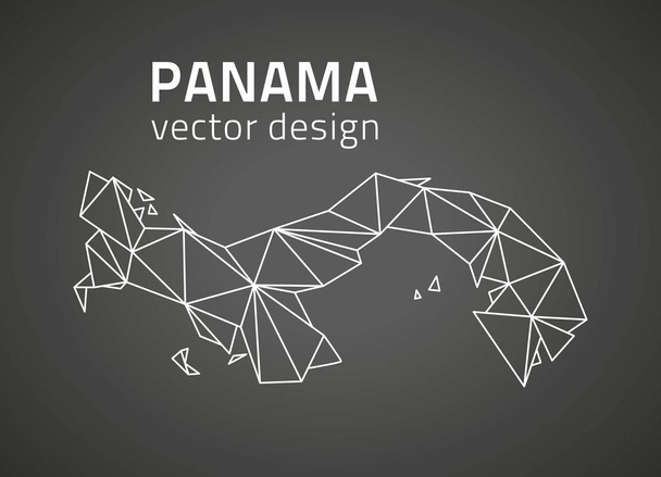 Panama perspective triangle polygonal vector map - Vector, Image