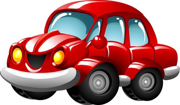 γελοιογραφία κόκκινο αυτοκίνητο - Διάνυσμα, εικόνα
