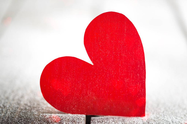close-up of red heart for Valentines Day background - Fotó, kép