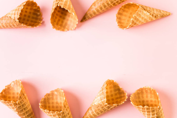 Waffle ice cream cones - Photo, Image