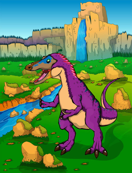 Pinóquio Rex no fundo da natureza
 - Vetor, Imagem