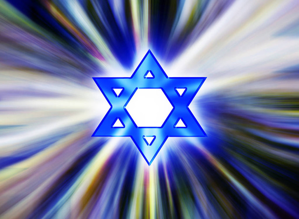 Αστέρι του Δαβίδ 3d εβραϊκό υπόβαθρο το σύμβολο της θρησκείας - Φωτογραφία, εικόνα