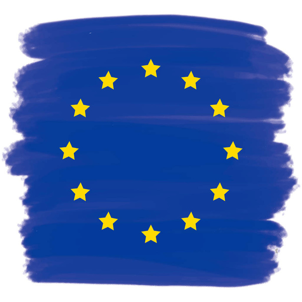 Flaga europejska - Wektor, obraz