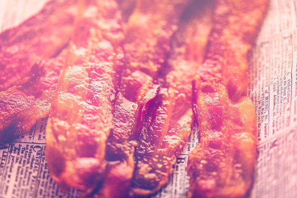 Bacon tiras de perto
 - Foto, Imagem