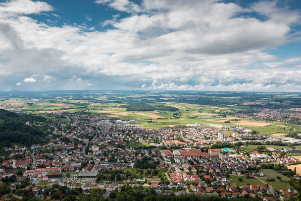 Bird's-eye view of German fields, meadows, forests and villages - Zdjęcie, obraz