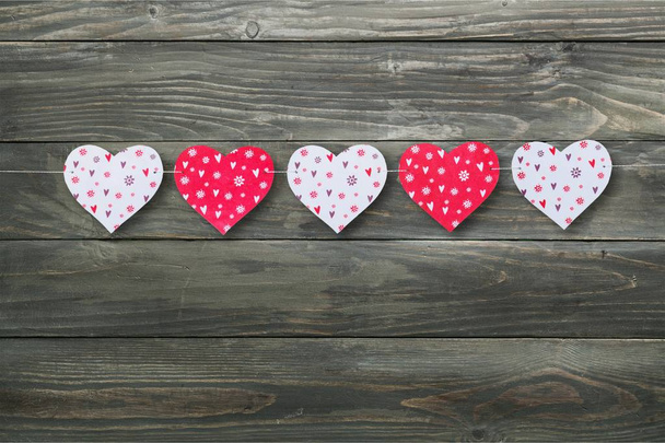 background with red hearts - Fotoğraf, Görsel