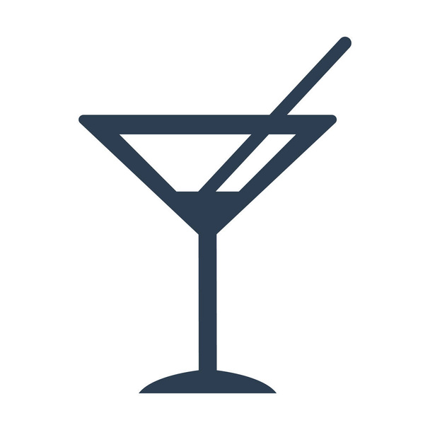 cocktail icoon op witte achtergrond. - Vector, afbeelding