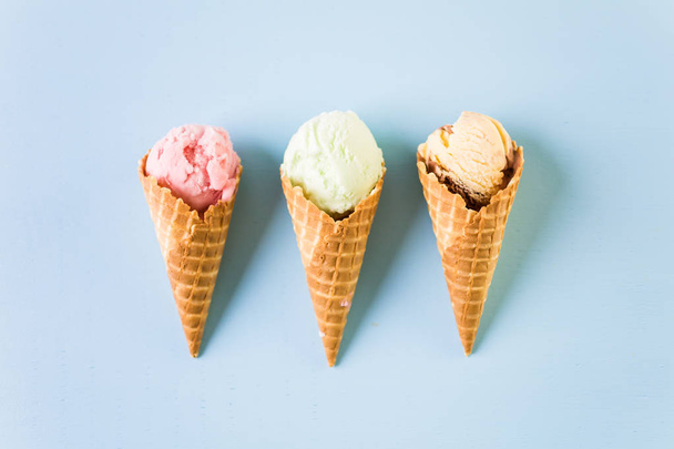 Waffle ice cream cones - Fotografie, Obrázek