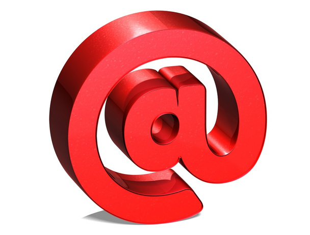3D-e-mail rode teken - Foto, afbeelding
