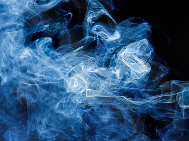 weiß, blau, schwarz und regenbogenfarbenes Rauchmuster, Textur, Hintergrund - Foto, Bild