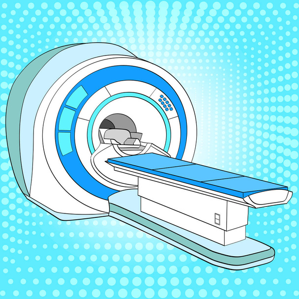 Tomografía computarizada escáner CT escáner, resonancia magnética por resonancia magnética máquina, equipo médico. Pop art vector
 - Vector, Imagen