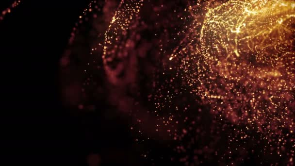 Σωματίδια σκόνης bokeh αφηρημένο φως κίνηση τίτλων κινηματογραφικό φόντο βρόχο - Πλάνα, βίντεο
