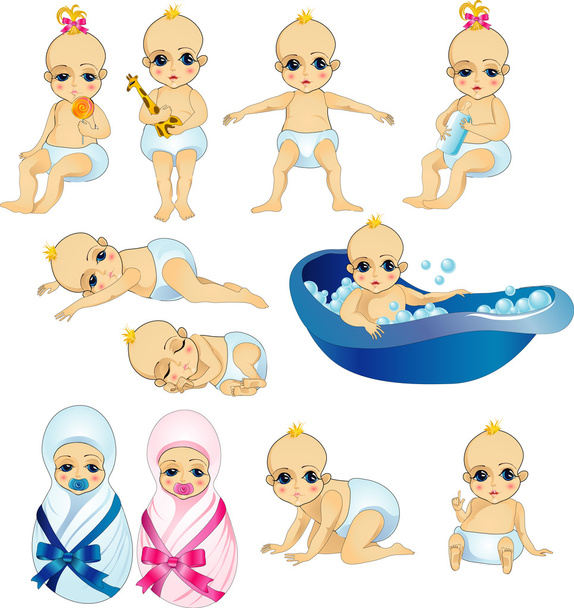 Cartoon Babies - Vector, Image