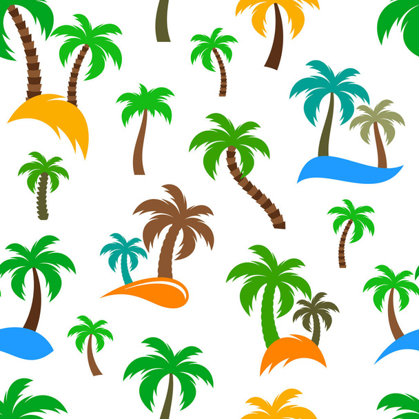 Modèle sans couture de palmiers vectoriels
 - Vecteur, image
