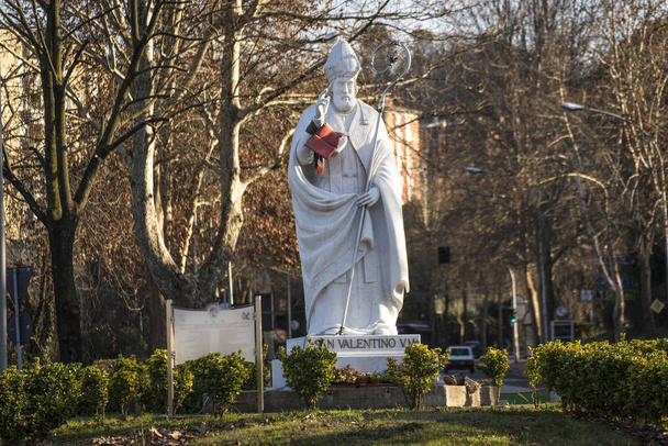 Sevgililer günü. Terni İtalyan şehir Aziz heykeli - Fotoğraf, Görsel