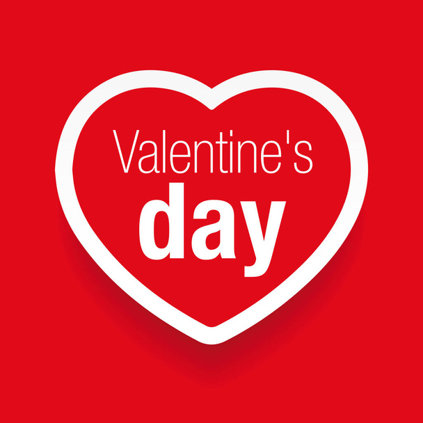 Valentines day red heart - Vettoriali, immagini