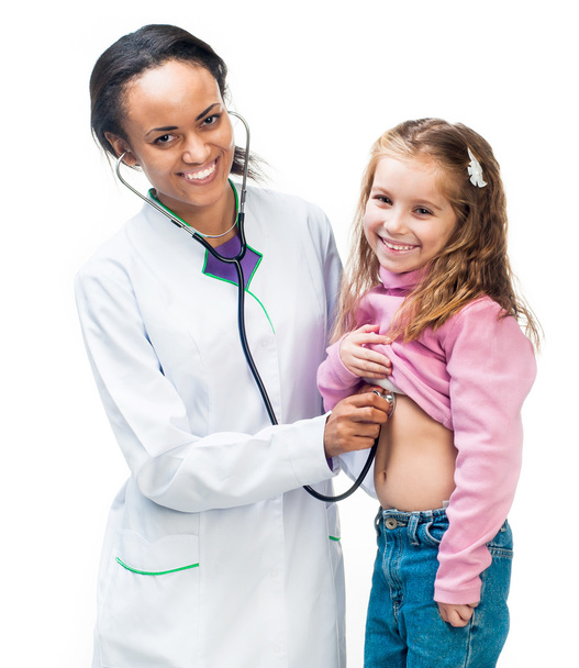 Lady Doctor With little girl - Foto, imagen