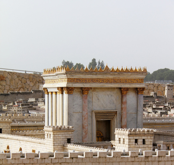2 番目の寺院。古代エルサレム. - 写真・画像