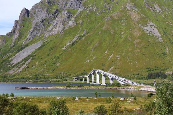 Norway island bridge - Foto, imagen