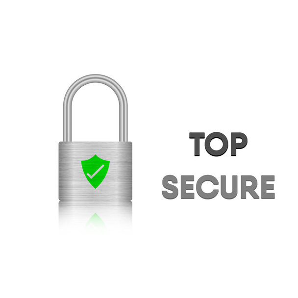 Security key lock, Steel metal lock, Vector, Illustration - Vector, Image