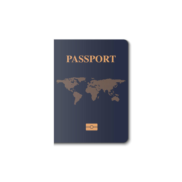 Pasaport kapak vektör tasarımı, kimlik vatandaş - Vektör, Görsel