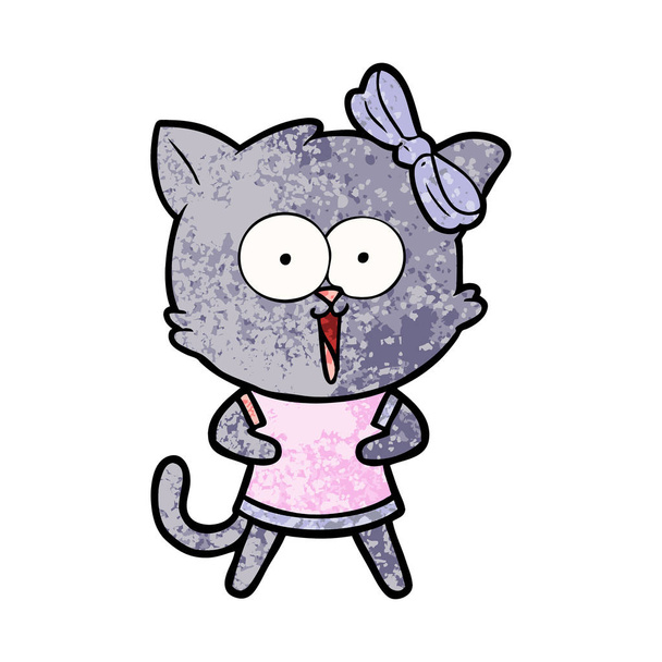 εικονογράφηση φορέα της γάτας κινουμένων σχεδίων - Διάνυσμα, εικόνα