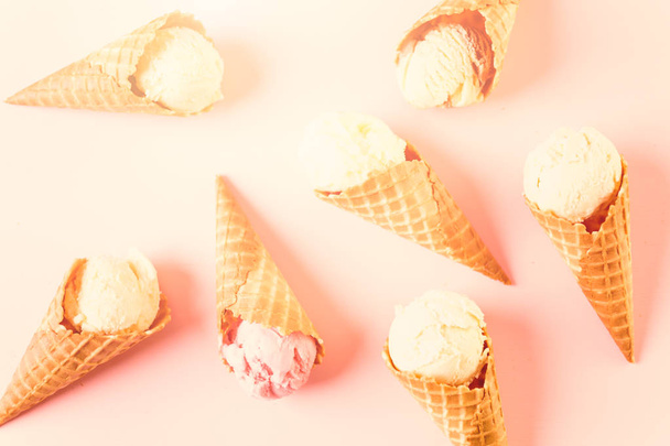 Waffle ice cream cones - Photo, Image