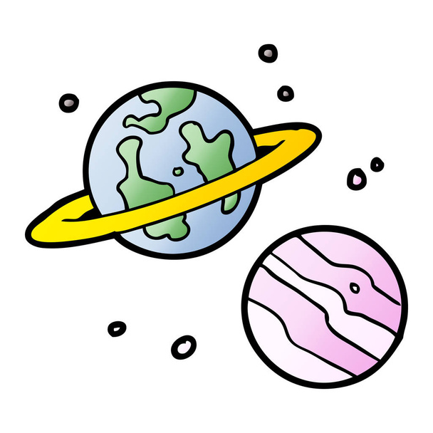 vectorillustratie van cartoon planeten - Vector, afbeelding