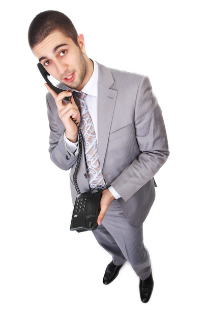 Businessman with telephone - Photo, Image