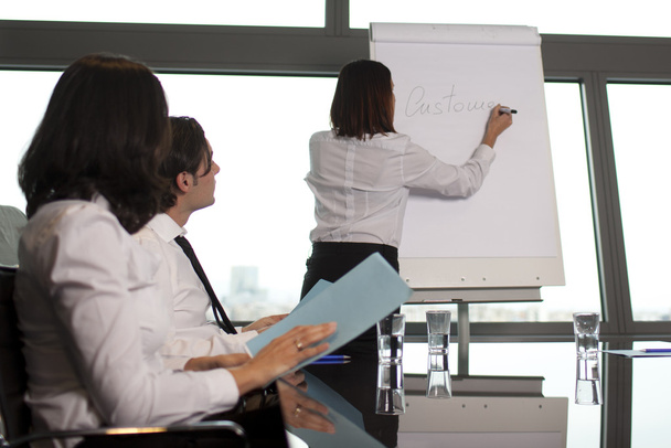 Group of office workers in a boardroom presentation - Photo, Image