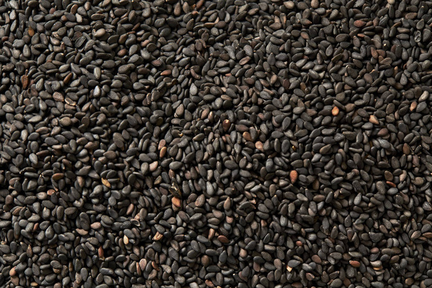 Black sesame seed cereal food agriculture background - Photo, Image
