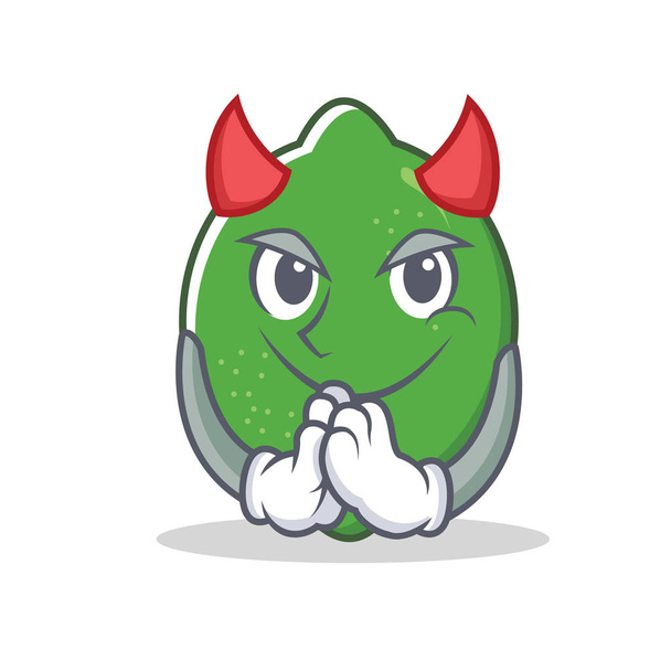 Devil lime mascot cartoon style - Vektor, obrázek