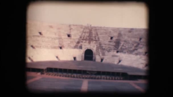 Vintage 8 mm. szakaszban belül Verona arena - Felvétel, videó