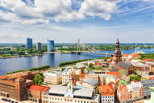Panorama of Riga, Latvia - 写真・画像