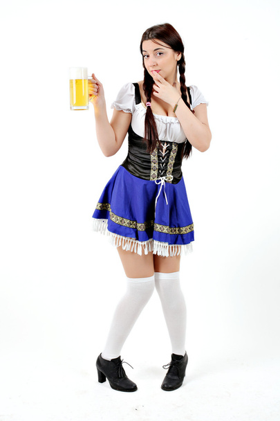バイエルンのビールの女の子 - 写真・画像