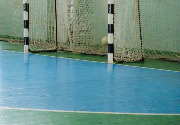 Soccer goal in the mini football hall - Photo, Image